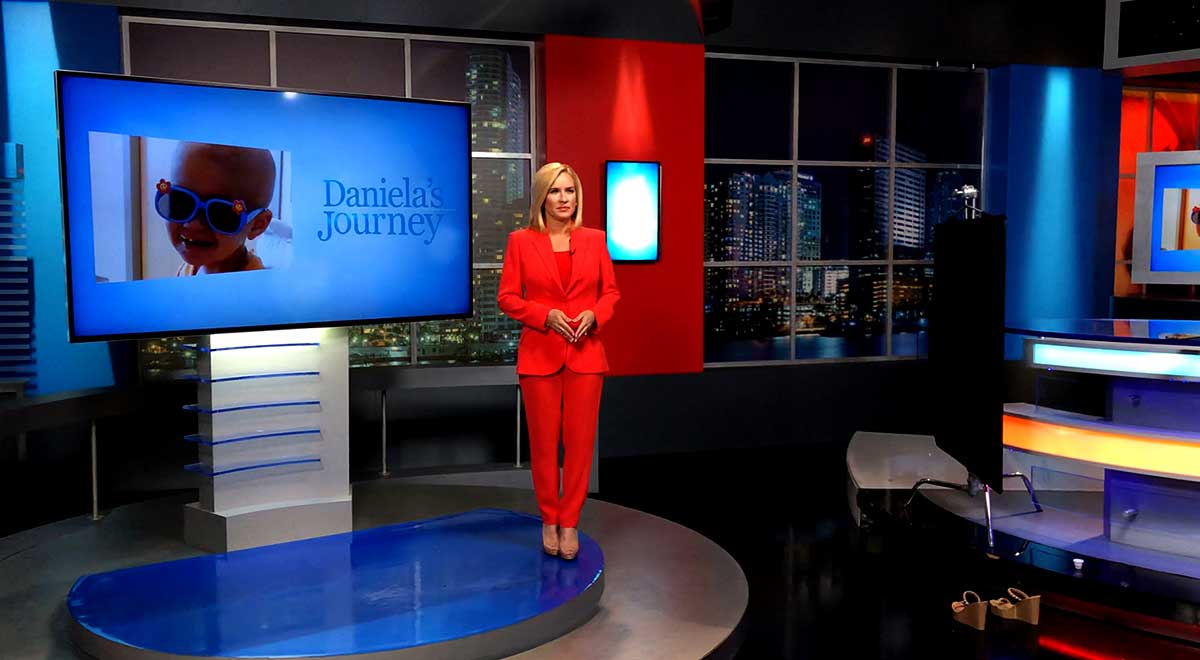 Miami Video Production Studio News Station Set