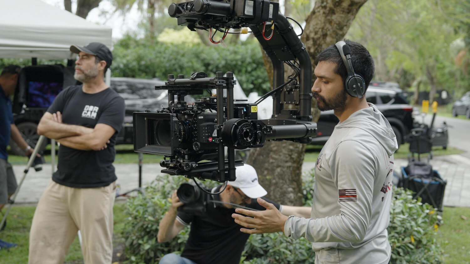 Crane with camera head